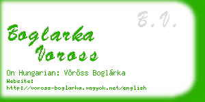 boglarka voross business card